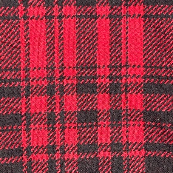 Swet Tailor Shirt Men XL Red Black Flannel Plaid Stretch Knit Collared Button-Up - Picture 4 of 12
